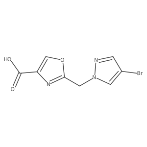 2-(4-Bromo-pyrazol-1-ylmethyl)-oxazole-4-carboxylic acid Structure
