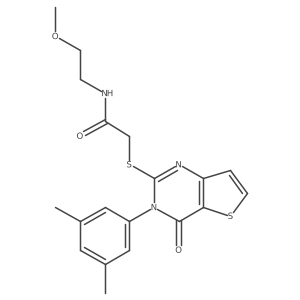 2-{[3-(3,5-dimethylphenyl)-4-oxo-3,4-dihydrothieno[3,2-d]pyrimidin-2-yl]sulfanyl}-N-(2-methoxyethyl)acetamide Structure