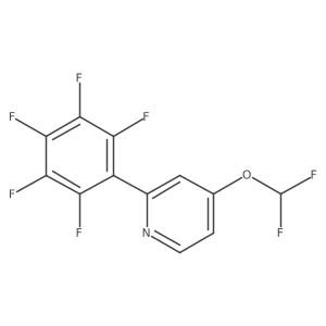 4-(difluoromethoxy)-2-(2,3,4,5,6-pentafluorophenyl)pyridine结构式