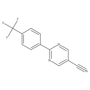 2-(4-(Trifluoromethyl)phenyl)pyrimidine-5-carbonitrile结构式