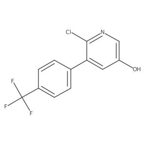 3-Pyridinol, 6-chloro-5-[4-(trifluoromethyl)phenyl]- Structure