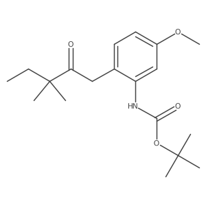 Tert-butyl (2-(3,3-dimethyl-2-oxopentyl)-5-methoxyphenyl)carbamate Structure