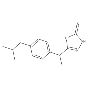 5-(1-(4-Isobutylphenyl)ethyl)-1,3,4-oxadiazole-2-thiol结构式