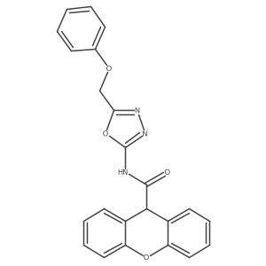 N-[5-(phenoxymethyl)-1,3,4-oxadiazol-2-yl]-9H-xanthene-9-carboxamide Structure