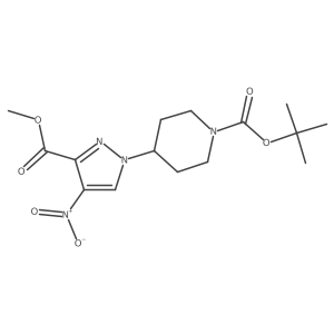 tert-Butyl 4-(3-(methoxycarbonyl)-4-nitro-1h-pyrazol-1-yl)piperidine-1-carboxylate Structure