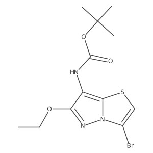 (3-Bromo-6-ethoxy-pyrazolo[5,1-b][1,3]thiazol-7-yl)-carbamic acid tert-butyl ester结构式