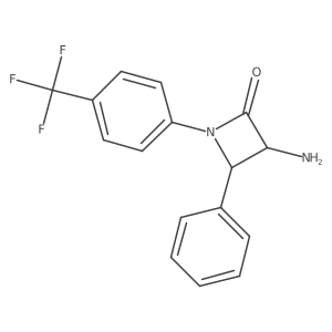3-Amino-4-phenyl-1-(4-(trifluoromethyl)phenyl)azetidin-2-one Structure