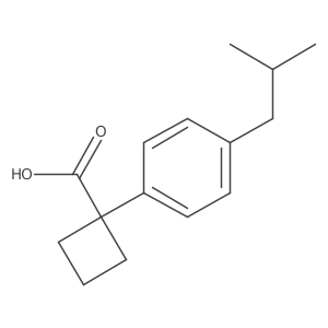 1-[4-(2-Methylpropyl)phenyl]cyclobutane-1-carboxylic acid Structure