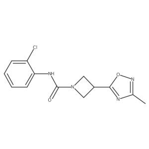 N-(2-chlorophenyl)-3-(3-methyl-1,2,4-oxadiazol-5-yl)azetidine-1-carboxamide结构式