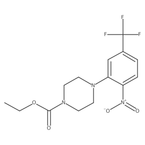 Ethyl 4-[2-nitro-5-(trifluoromethyl)phenyl]piperazine-1-carboxylate Structure