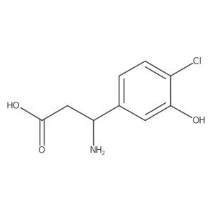 (3S)-3-Amino-3-(4-chloro-3-hydroxyphenyl)propanoic acid结构式