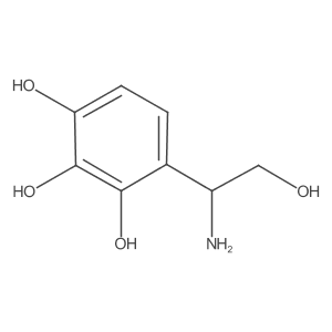 4-(1-Amino-2-hydroxyethyl)benzene-1,2,3-triol结构式