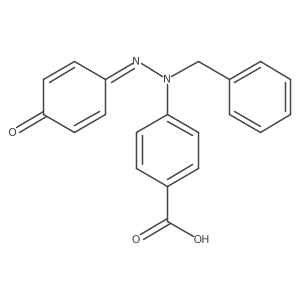 4-[2-(4-Oxo-2,5-cyclohexadien-1-ylidene)-1-(phenylmethyl)hydrazinyl]benzoic acid结构式