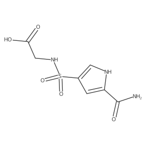 2-(5-carbamoyl-1H-pyrrole-3-sulfonamido)acetic acid Structure