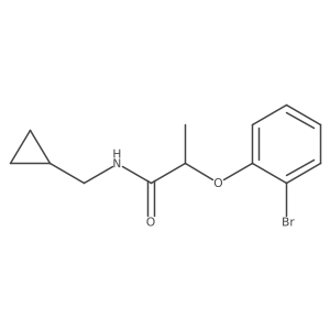 2-(2-bromophenoxy)-N-(cyclopropylmethyl)propanamide结构式