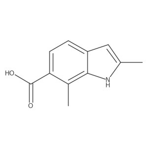1H-Indole-6-carboxylic acid, 2,7-dimethyl-结构式