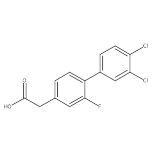 (3',4'-Dichloro-2-fluoro-biphenyl-4-yl)-acetic acid Structure