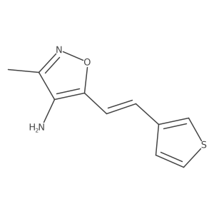 (E)-3-methyl-5-(2-(thiophen-3-yl)vinyl)isoxazol-4-amine结构式