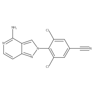 4-(4-Aminopyrazolo[4,3-c]pyridin-2-yl)-3,5-dichlorobenzonitrile Structure