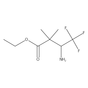 ethyl (3S)-3-amino-4,4,4-trifluoro-2,2-dimethylbutanoate结构式