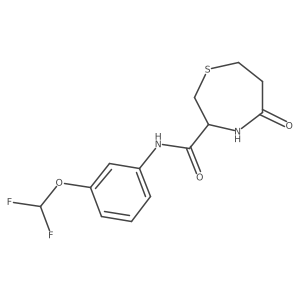 N-[3-(difluoromethoxy)phenyl]-5-oxo-1,4-thiazepane-3-carboxamide结构式
