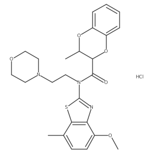 N-(4-methoxy-7-methylbenzo[d]thiazol-2-yl)-3-methyl-N-(2-morpholinoethyl)-2,3-dihydrobenzo[b][1,4]dioxine-2-carboxamide hydrochloride Structure