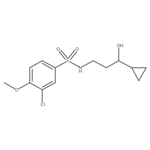 3-chloro-N-(3-cyclopropyl-3-hydroxypropyl)-4-methoxybenzenesulfonamide结构式