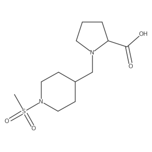 ((1-(Methylsulfonyl)piperidin-4-yl)methyl)-L-proline Structure