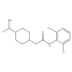 1-Piperidineacetamide, 4-(1-aminoethyl)-N-(2,6-dichlorophenyl)-结构式