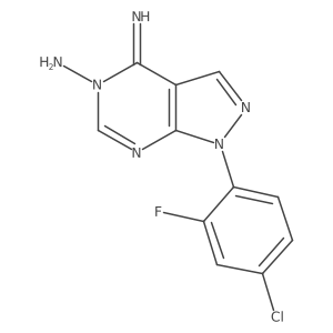 1-(4-Chloro-2-fluorophenyl)-4-imino-1H-pyrazolo[3,4-d]pyrimidin-5(4H)-amine结构式