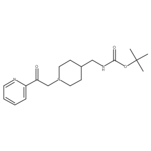 Tert-butyl ((1-(2-oxo-2-(pyridin-2-yl)ethyl)piperidin-4-yl)methyl)carbamate Structure