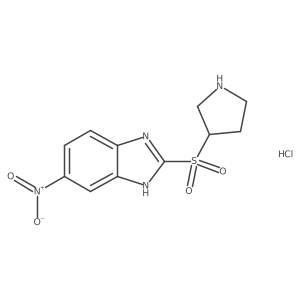 5-nitro-2-(pyrrolidin-3-ylsulfonyl)-1H-benzo[d]imidazole hydrochloride Structure