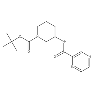 tert-Butyl 3-(pyrazine-2-carboxamido)piperidine-1-carboxylate Structure