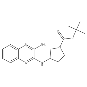 (R)-tert-butyl 3-((3-aminoquinoxalin-2-yl)amino)pyrrolidine-1-carboxylate Structure