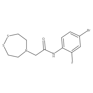 N-(4-bromo-2-fluorophenyl)-2-(1,2,5-dithiazepan-5-yl)acetamide Structure