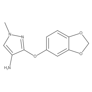 3-(1,3-benzodioxol-5-yloxy)-1-methyl-1H-pyrazol-4-amine结构式
