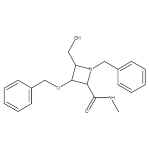 (2S,3S,4S)-4-(Hydroxymethyl)-N-methyl-3-(phenylmethoxy)-1-(phenylmethyl)-2-azetidinecarboxamide Structure