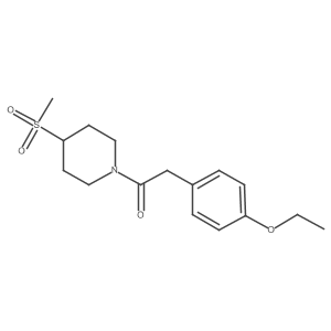 2-(4-Ethoxyphenyl)-1-(4-(methylsulfonyl)piperidin-1-yl)ethanone Structure