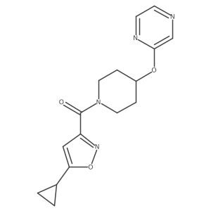 (5-Cyclopropylisoxazol-3-yl)(4-(pyrazin-2-yloxy)piperidin-1-yl)methanone Structure
