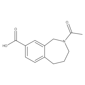 2-acetyl-2,3,4,5-tetrahydro-1H-2-benzazepine-8-carboxylic acid结构式