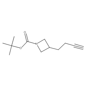 Tert-butyl 3-(but-3-yn-1-yl)azetidine-1-carboxylate结构式