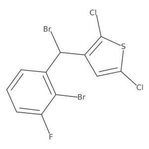 Thiophene, 3-[bromo(2-bromo-3-fluorophenyl)methyl]-2,5-dichloro-结构式