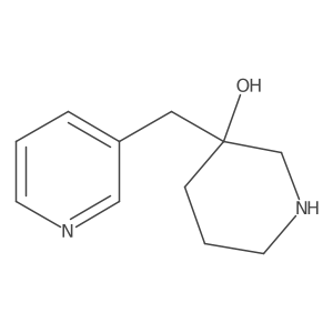 3-[(Pyridin-3-yl)methyl]piperidin-3-ol结构式