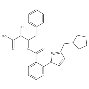 N-(4-amino-3-hydroxy-4-oxo-1-phenylbutan-2-yl)-2-[3-(pyrrolidin-1-ylmethyl)pyrazol-1-yl]pyridine-3-carboxamide Structure