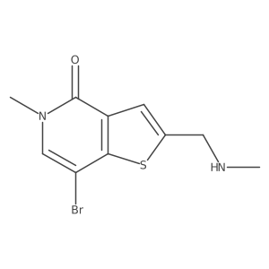7-Bromo-5-methyl-2-(methylaminomethyl)thieno[3,2-c]pyridin-4-one结构式