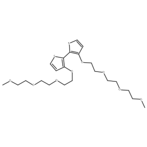 3,3'-Bis(2-(2-(2-methoxyethoxy)ethoxy)ethoxy)-2,2'-bithiophene结构式