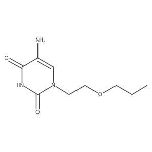 5-Amino-1-(2-propoxyethyl)-1,2,3,4-tetrahydropyrimidine-2,4-dione结构式