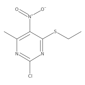 2-Chloro-4-(ethylthio)-6-methyl-5-nitropyrimidine Structure
