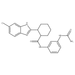 2-(6-Chloro-1H-benzo[d]imidazol-2-yl)-N-(3-ureidophenyl)cyclohexane-1-carboxamide Structure
