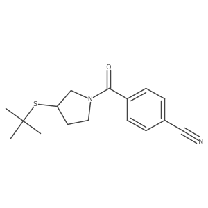 4-(3-(Tert-butylthio)pyrrolidine-1-carbonyl)benzonitrile结构式